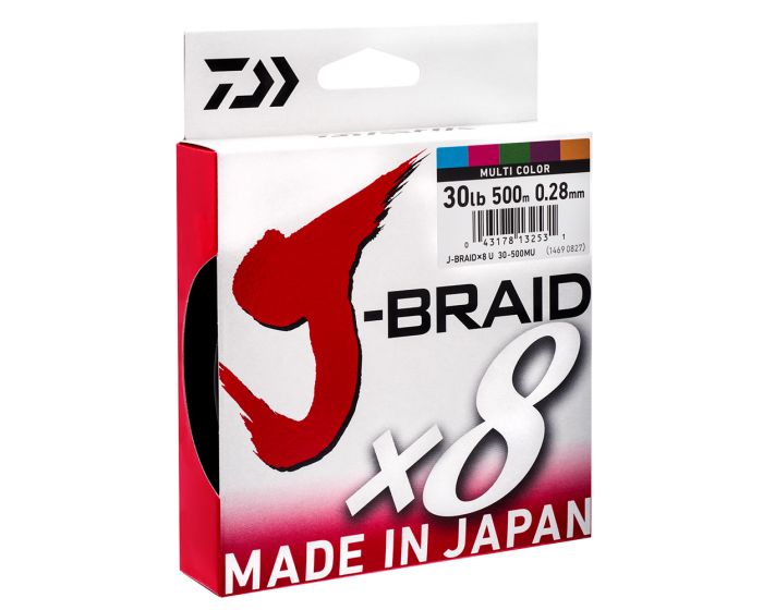 Daiwa J-Braid Multi Colour 500m - The Tackle Warehouse